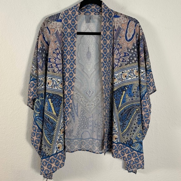 Anthropologie Bl-nk London Aletha Cropped Kimono One Size Bohemian Summer - Picture 6 of 16